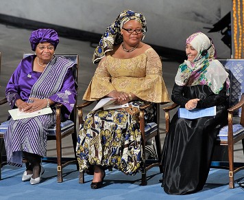 Lionesses Leymah Gbowee, President Ellen Johnson Sirleaf and Tawakkul Karman